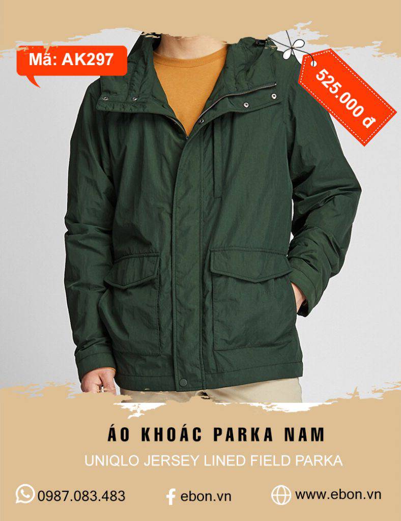Một chiếc áo khoác parka nam cực kỳ hot từ thương hiệu Uniqlo